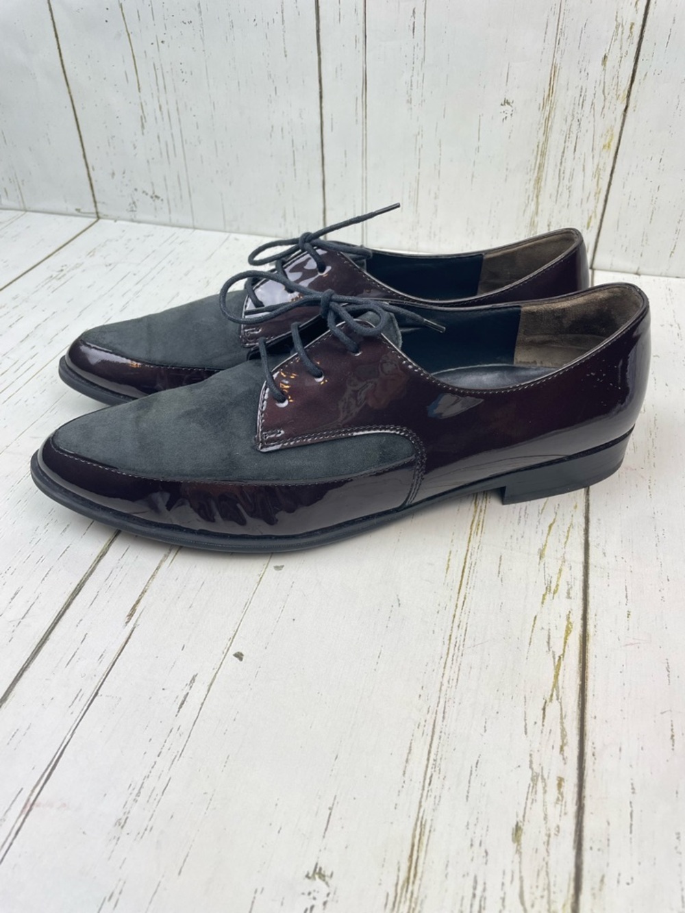 Paul Green Patent/Suede Leather Lace-Up Dress Shoes *Unisex